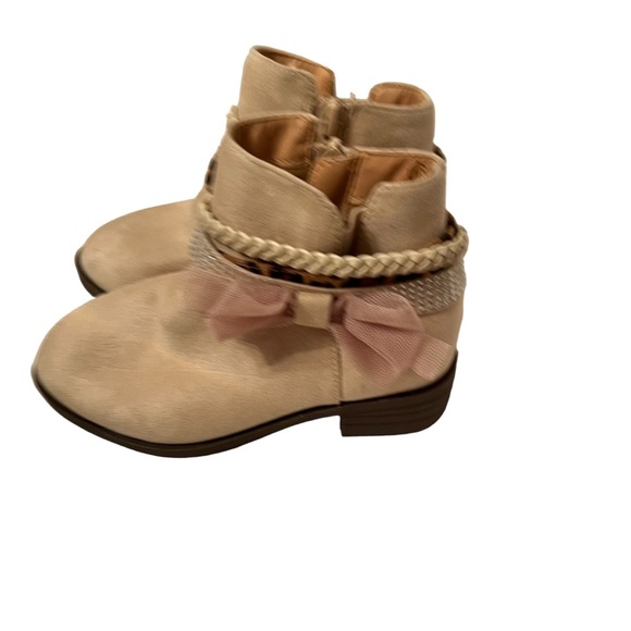 ZBY Animal Print Band Bow Round Toe Chunky Block Heel Shoe Size 10 NWOT - Picture 4 of 6